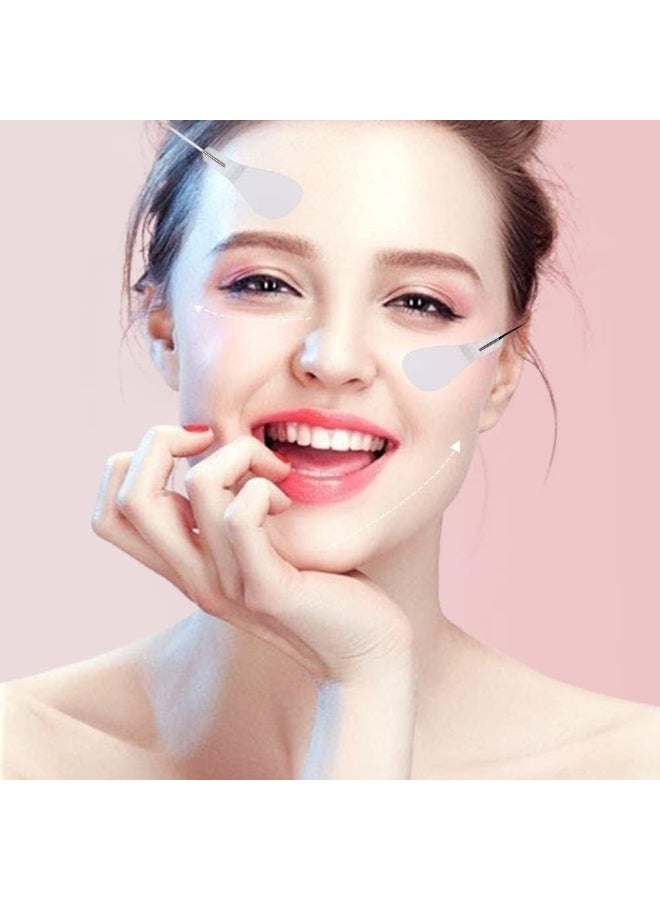 شريط لاصق لشد الوجه، 20 قطعة من ملصقات شد الوجه الفورية، مرن غير مرئي مقاوم للماء، شد الرقبة يقلل من الذقن المزدوجة، رقع رفع التجاعيد، أدوات شد الوجه لتأثير فوري - Image 3